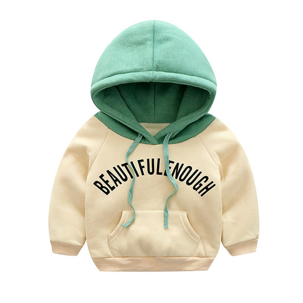 Children's plus fleece sweater in soft textured fabric, front view
