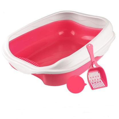 Semi enclosed cat sized thickened splash proof toilet in durable design
