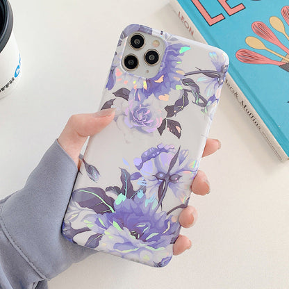 Laser Flowers Mobile Phone Silicone Soft Case