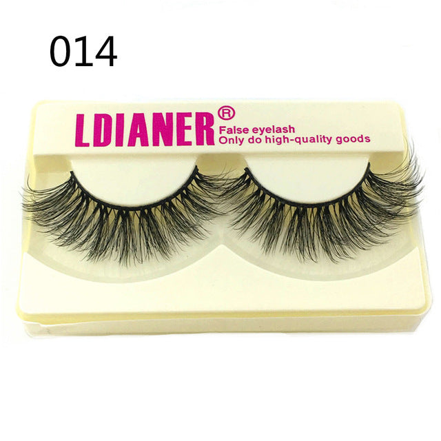25mm wispy fluffy mink eyelashes, soft curled false lashes in a natural fan style