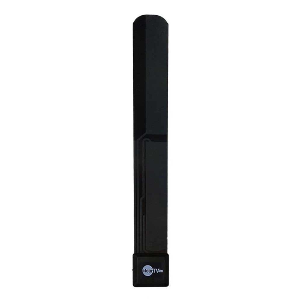 Clear TV Key HD digital satellite indoor TV antenna device on a white background