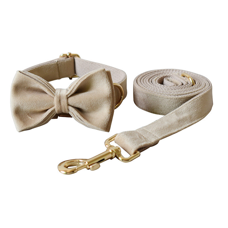 Nude velvet pet collar by My Store shown in a close-up product view