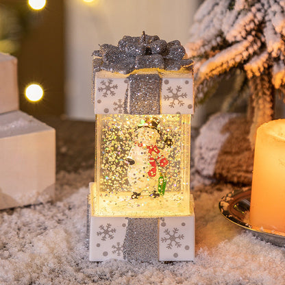 Christmas decorations crystal ball gift box lights by My Store on a festive display