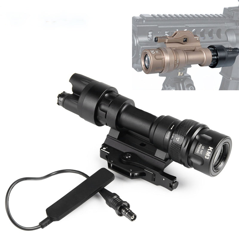 M952V outdoor LED tactical flashlight with strong light and durable black handheld design