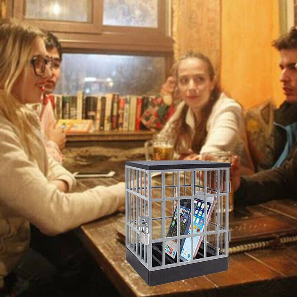 Phone storage cage by My Store, wire organizer for securely holding mobile phones