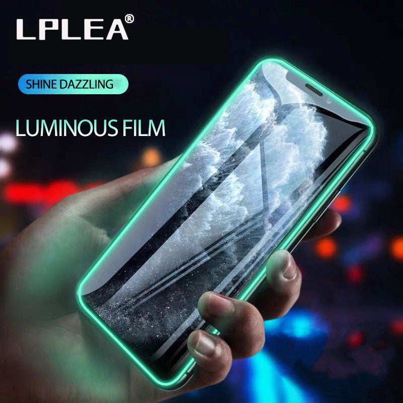 Luminous full cover tempered glass screen protector by My Store
