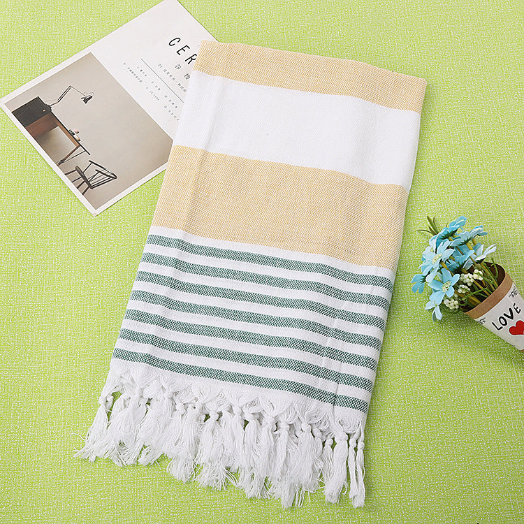 Cotton striped beach towel, 100x180cm, by My Store