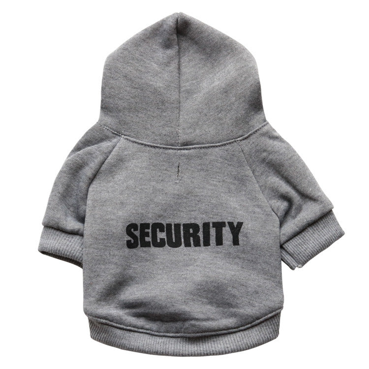 Fleece cloth security pet sweater by My Store, soft gray fabric with cozy fit for small dogs and cats