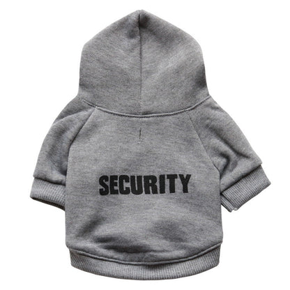 Fleece cloth security pet sweater by My Store, soft gray fabric with cozy fit for small dogs and cats