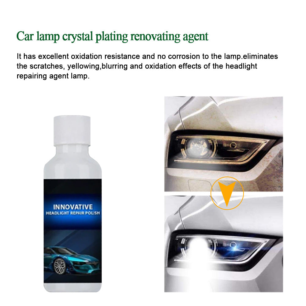 Car headlight repair fluid bottle by My Store for restoring damaged or cloudy headlights