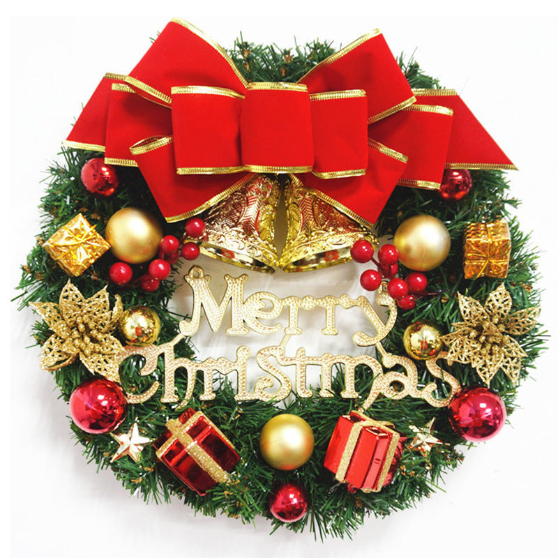 Christmas wreath clover wreath made of natural pine with frosted greenery for seasonal décor