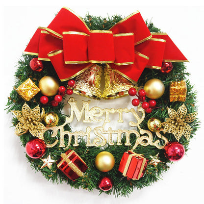 Christmas wreath clover wreath made of natural pine with frosted greenery for seasonal décor