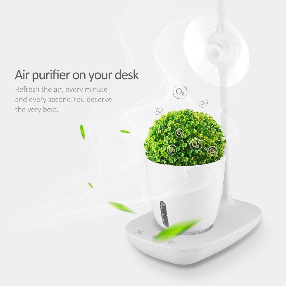 Intelligent plant growth box with built-in table lamp, modern indoor gardening system