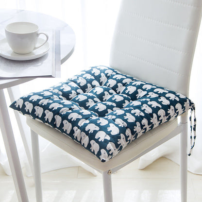 Summer chair cushion in a neutral design for comfortable outdoor seating