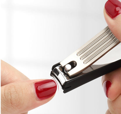 My Store nail clipper, compact stainless steel grooming tool with curved cutting blades