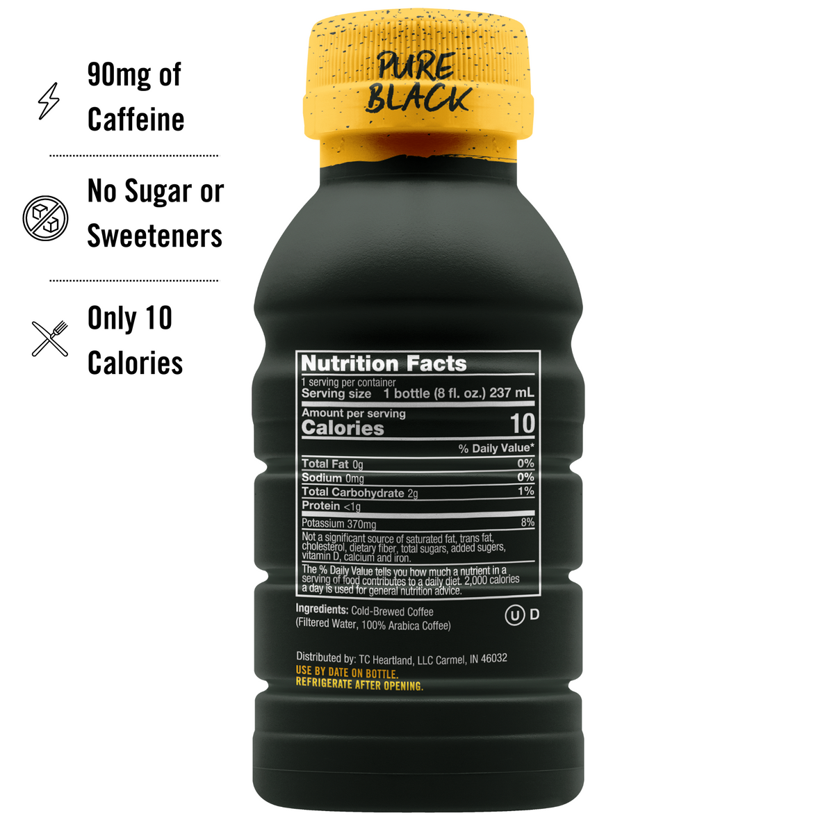 Java House Cold Brew 8oz bottles in pure black packaging, showcasing the sleek coffee bottles ready to enjoy.