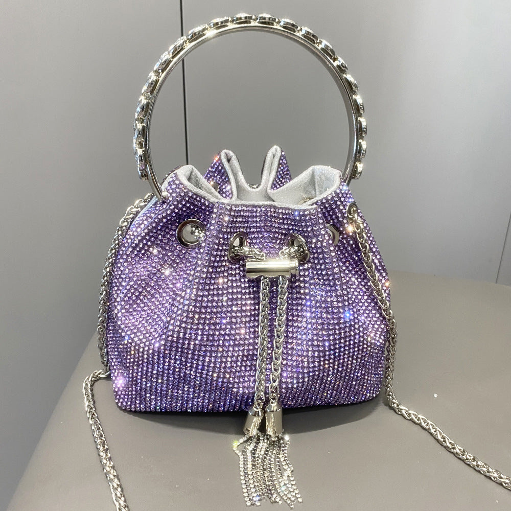 European and American shiny diamond handbag for women, featuring a sparkling embellished design