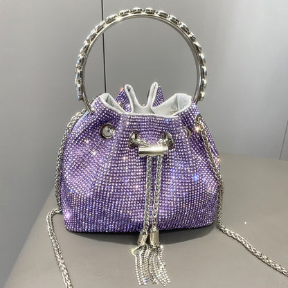 European and American shiny diamond handbag for women, featuring a sparkling embellished design