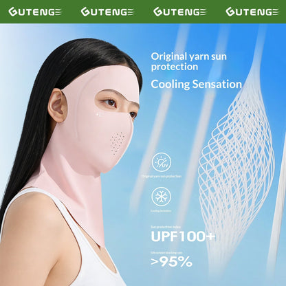 Women’s summer ice silk sun-protective face mask in lightweight breathable fabric