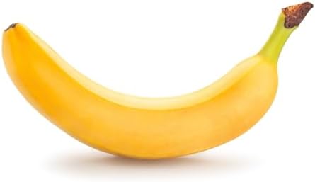 Organic bananas from Fresh Produce, showing a ripe yellow banana with smooth skin and natural curvature.