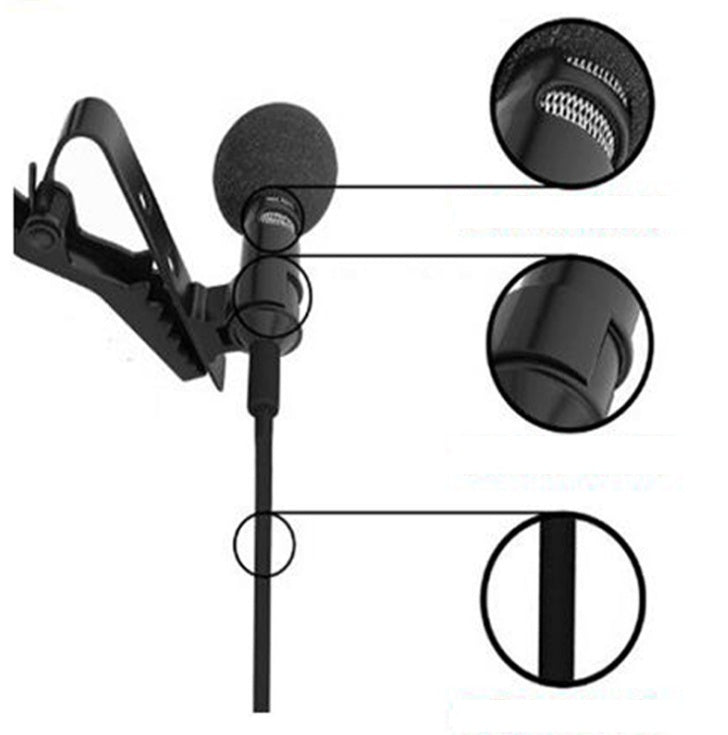 Lavalier microphone by My Store, compact clip-on design with visible microphone capsule and cable