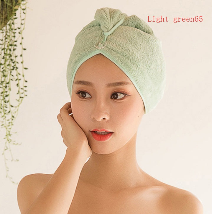 Women's hair dryer cap, absorbent dry hair towel in soft fabric for gentle hair drying