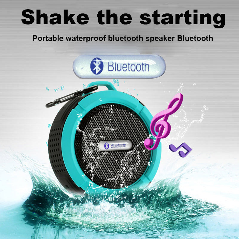 Waterproof speaker with compact portable design and durable exterior
