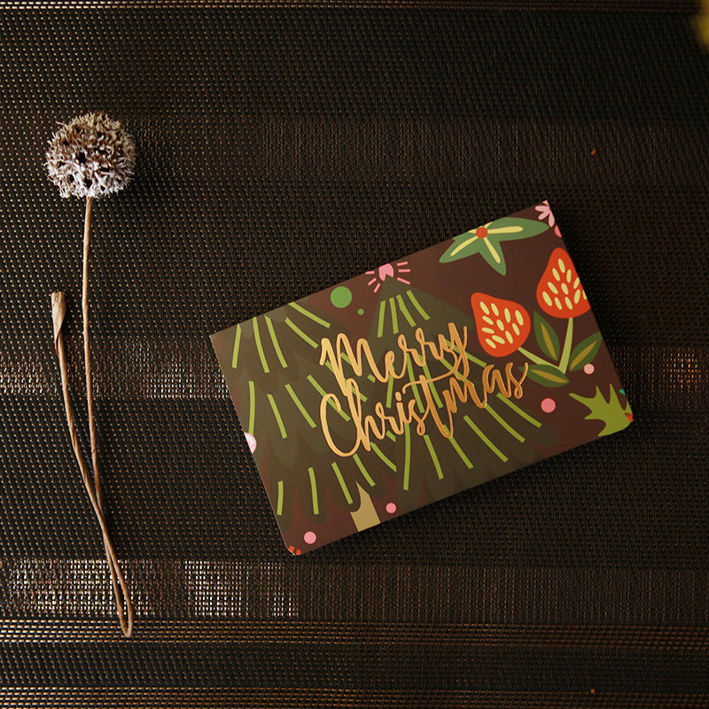Christmas wishes greeting card with festive design and seasonal message