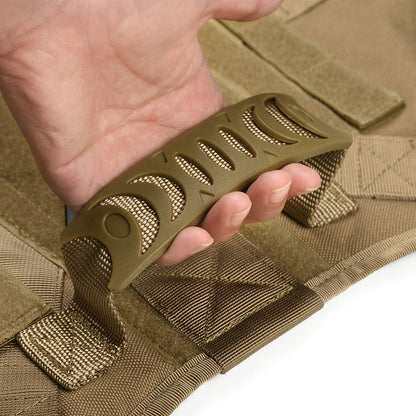 Adjustable military tactical dog harness for German Shepherd, front and back view