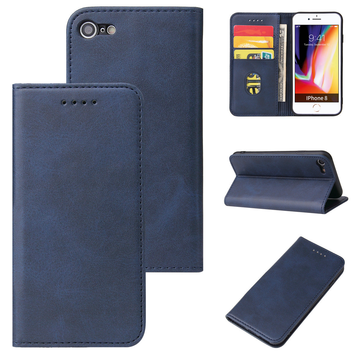 Soft rubber mobile phone holster compatible with Apple devices, side view