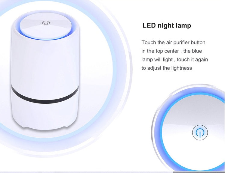 USB desktop air freshener in compact white design with visible USB cable