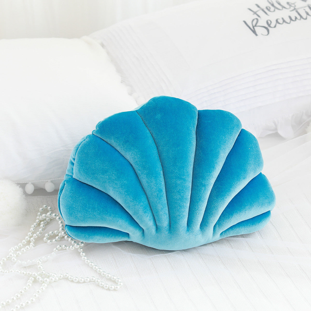 Simulation shell pillow cushion doll nap pillow in a seashell design