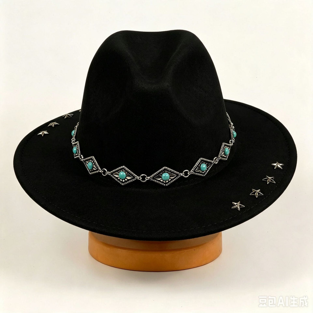 Vintage-patterned denim hat in a fashionable, versatile design