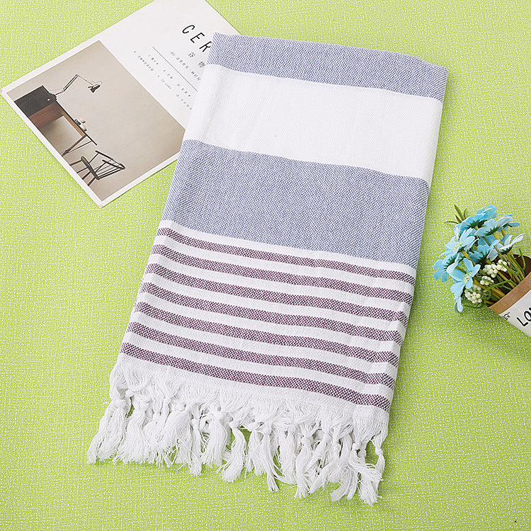 Cotton striped beach towel, 100x180cm, by My Store