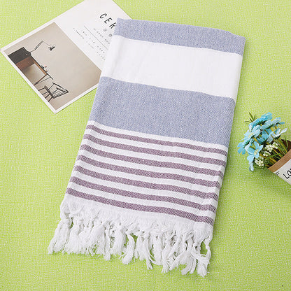 Cotton striped beach towel, 100x180cm, by My Store