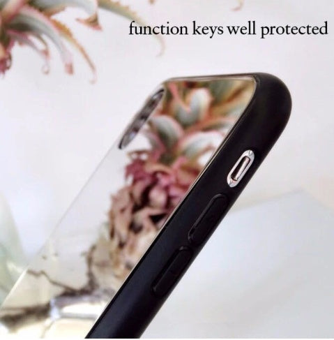 iPhone X mirror phone case with makeup mirror and glass finish, compatible with iPhone 7/8 Plus