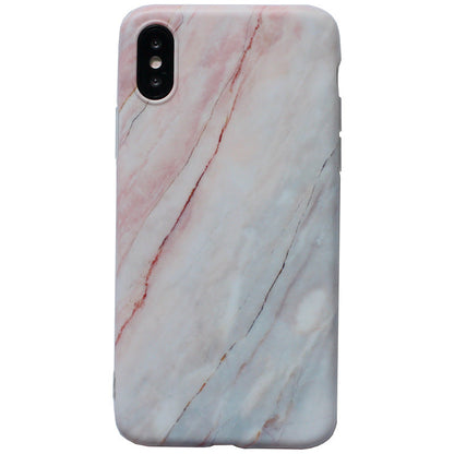 Marble silicone phone case compatible with Apple iPhone 7, 8 Plus, X, XR, XS, 6, 6S, and Max