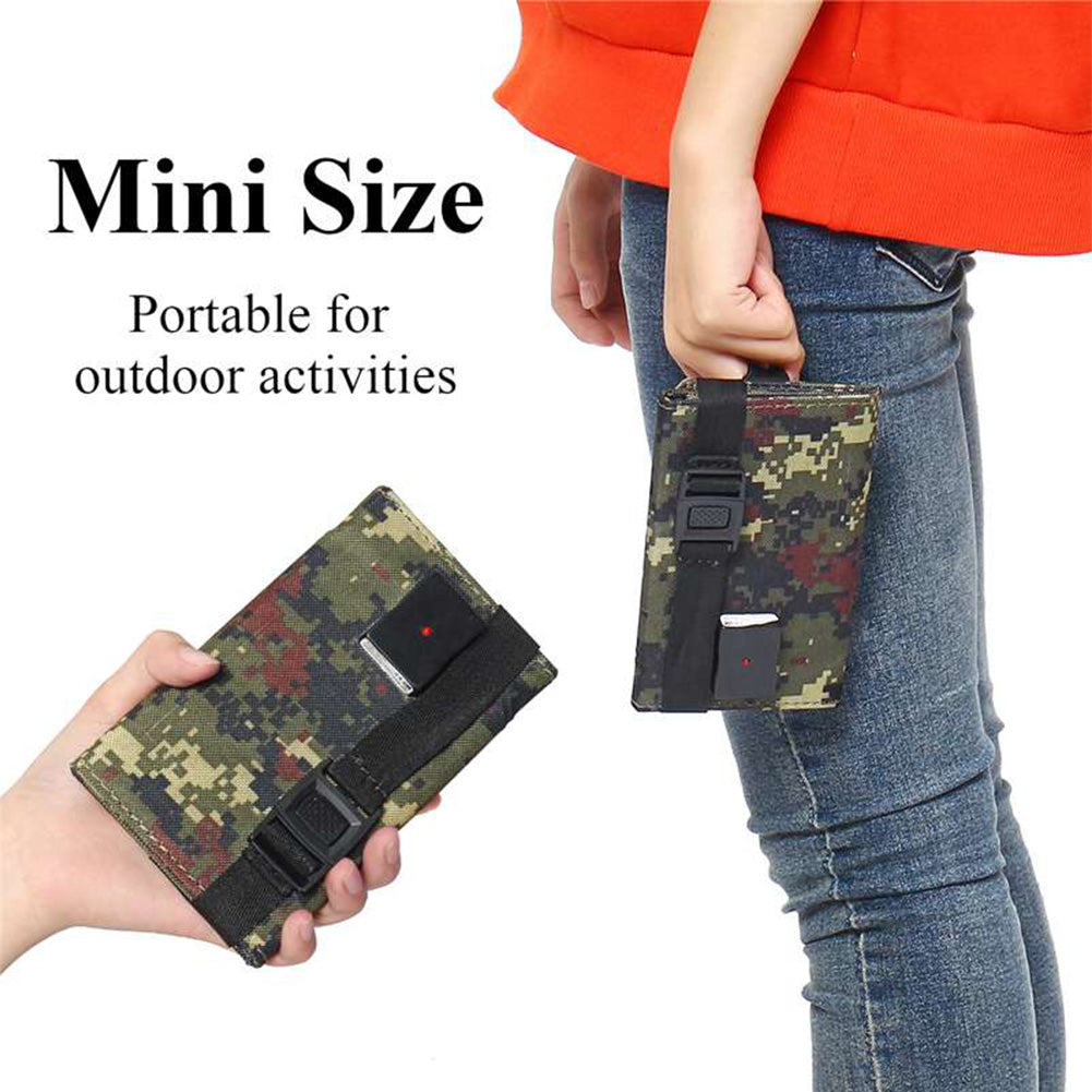 Foldable solar bag with compact design and integrated solar panels for portable charging