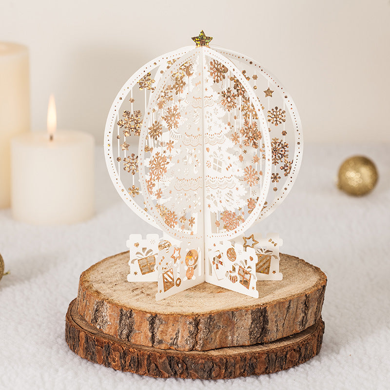 Three-dimensional greeting card with layered pop-up design from My Store