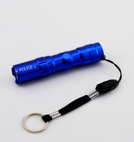 Small 3W LED mini flashlight in aluminum alloy with compact black design and strong light output