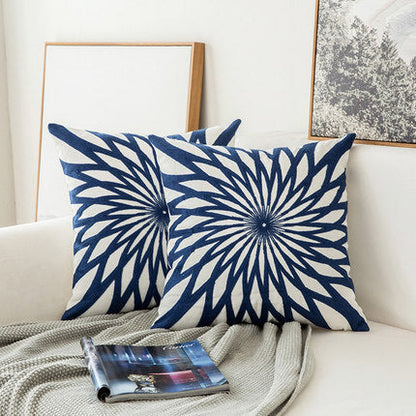 Classical embroidered home pillow cover without core, decorative fabric design
