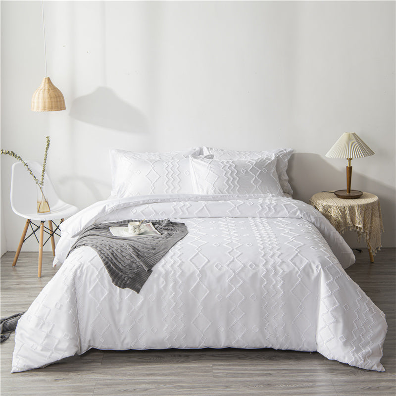 Bohemian quilt cover set with intricate craft pattern, three or four piece bedding set by My Store