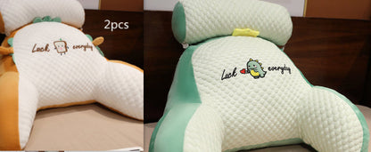 Fluffy triangle reading cushion, large soft lumbar backrest pillow for sofa, bed, or office chair