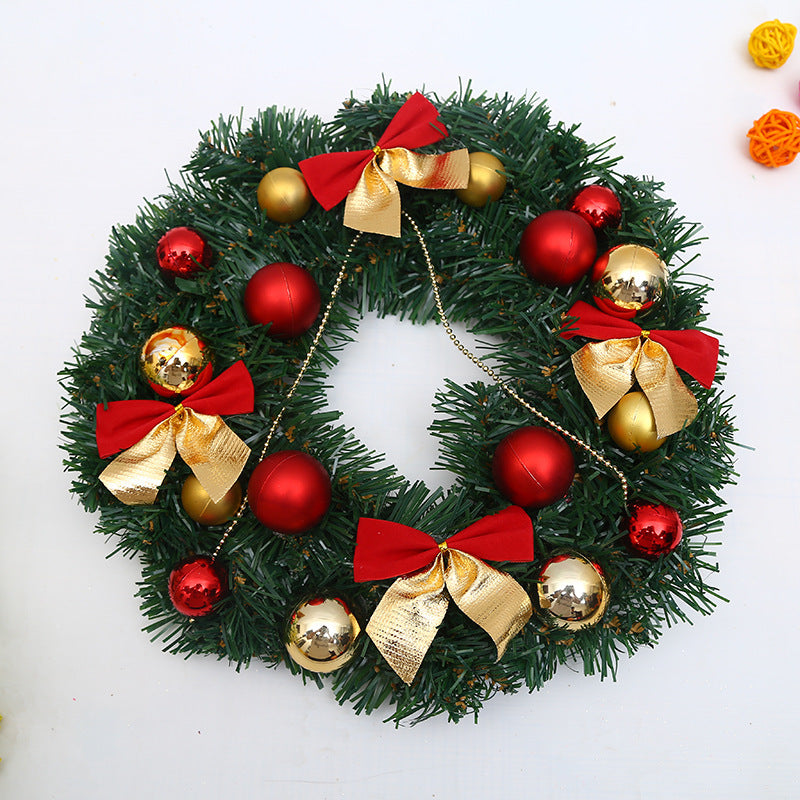 Christmas garland window decoration with festive greenery and ornaments