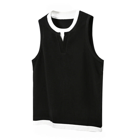 Summer fashion loose fitness sports vest, sleeveless athletic tank top in lightweight fabric
