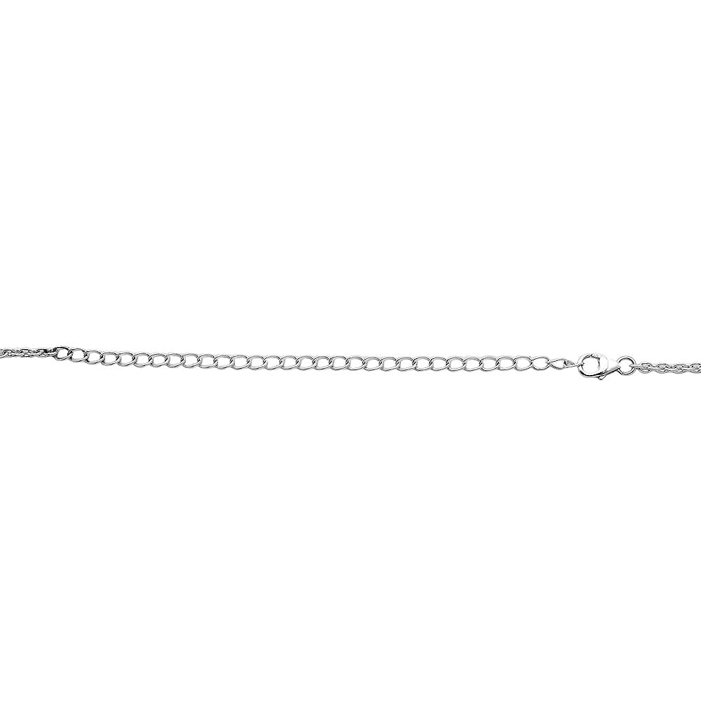 Sterling silver necklace featuring a black onyx pendant, crafted by DESIRE GEM, with a sleek, polished design.