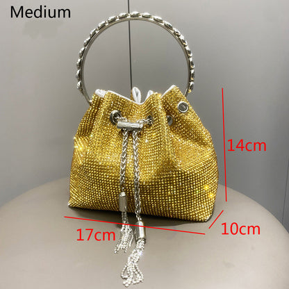 Shiny diamond handbag for women in European and American style