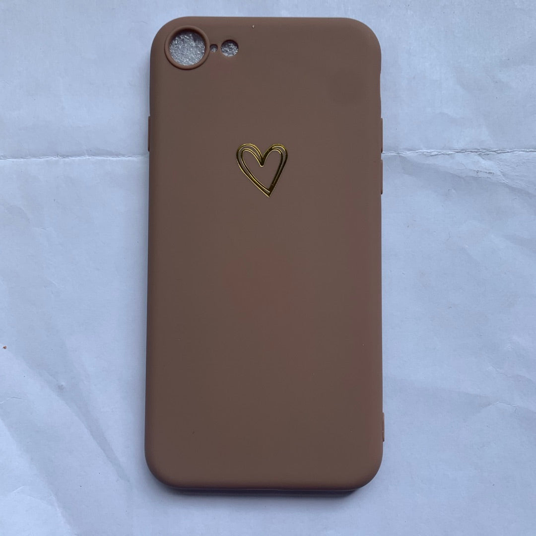 Simple small love iPhone case compatible with Apple, featuring a minimalist heart design