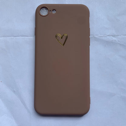 Simple small love iPhone case compatible with Apple, featuring a minimalist heart design
