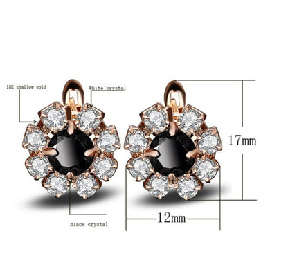Flower ring necklace earrings and bracelet four-piece jewelry set in a coordinated floral design